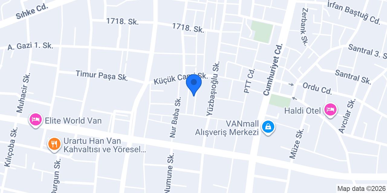 Van spot ve ikinci el eşya konumu