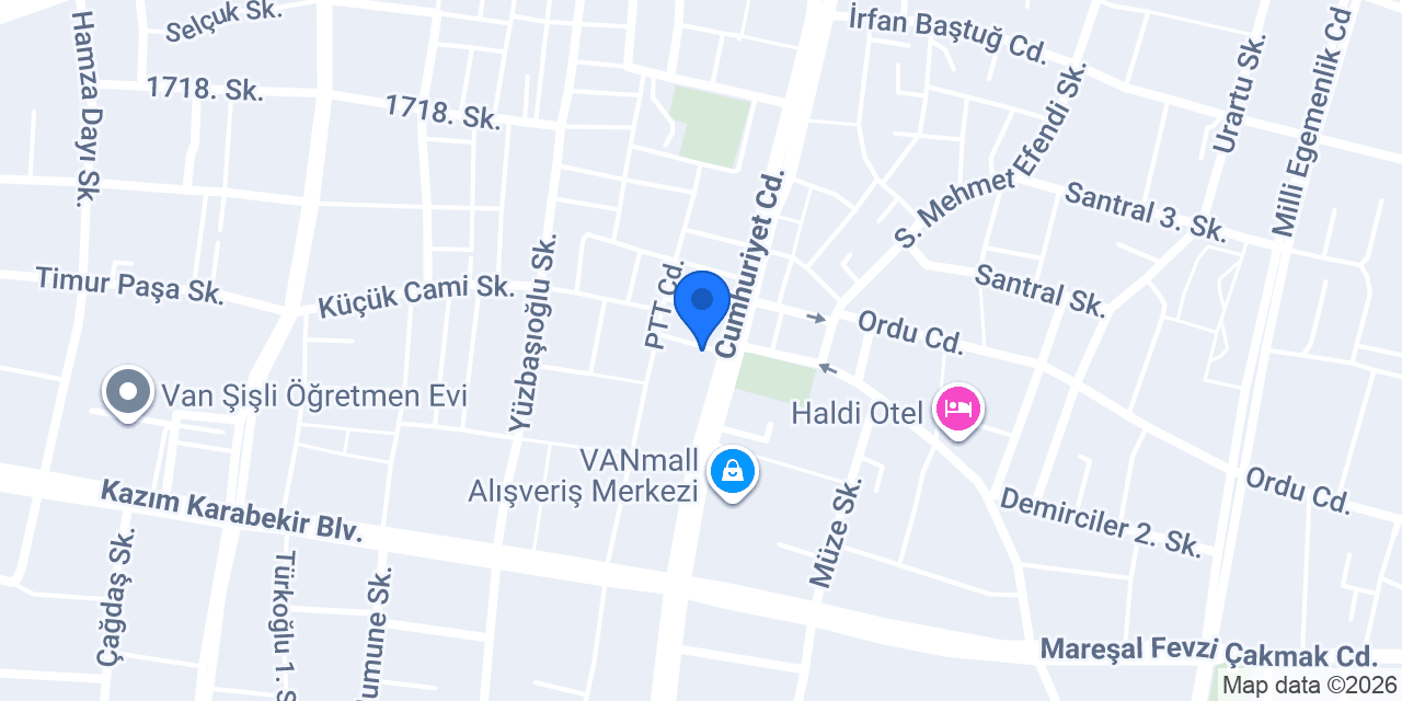 VAN YÖRESEL FİSTAN konumu