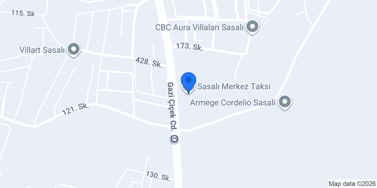 Sasalı Merkez Taksi konumu