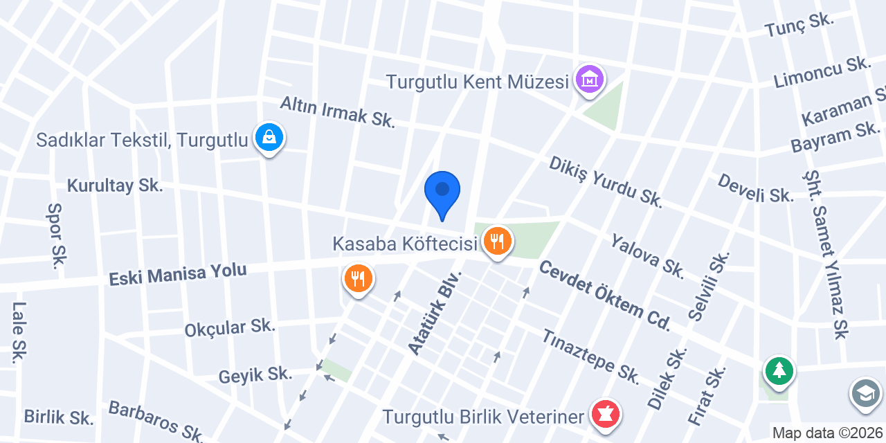 Turgutlu Karaoğlu Otel konumu