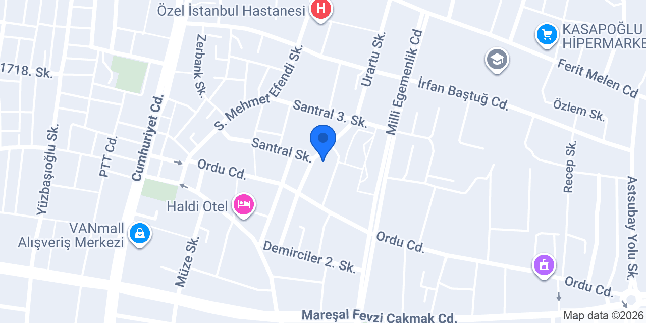 Riwans Otel konumu
