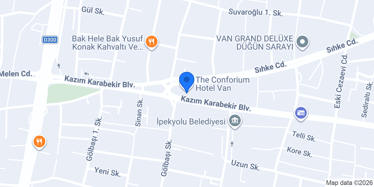 VAN Conforium Otel MASAJ & SPA konumu