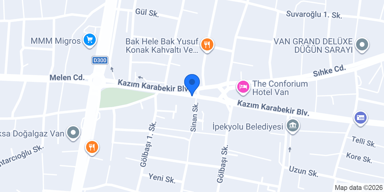 Avukat Suat Kaplan Hukuk Bürosu (Van Barosu) konumu