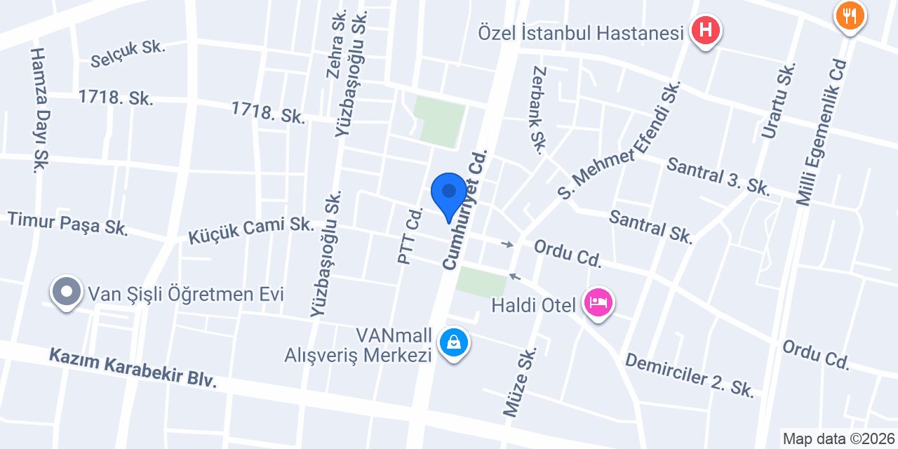 KEBABISTAN ET LOKANTASI VAN konumu