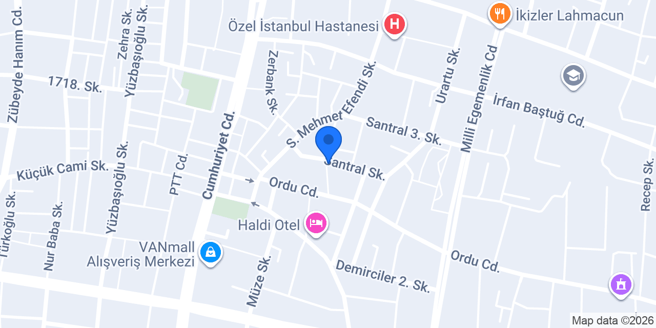 Van Çilingir Ali Usta konumu