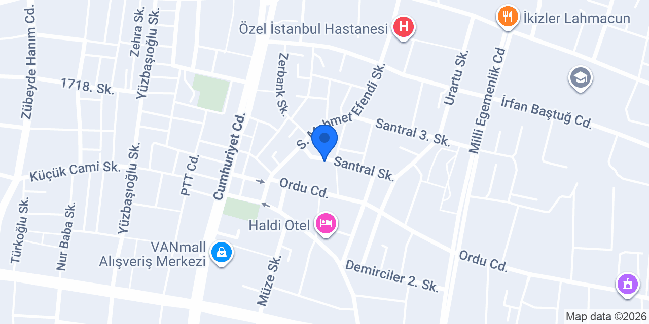 Özcan Ambalaj konumu