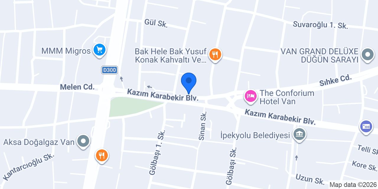 Sahram lahmacun ve kebap konumu