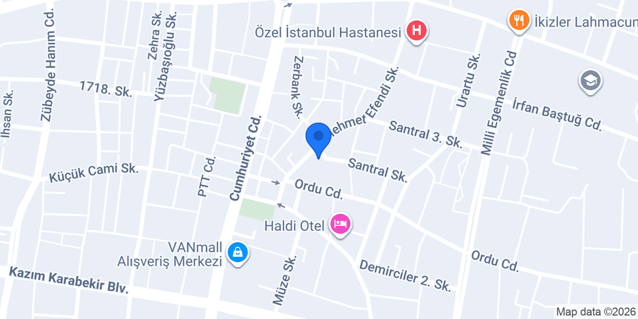 Van Demir Oto Anahtar & Çilingir konumu
