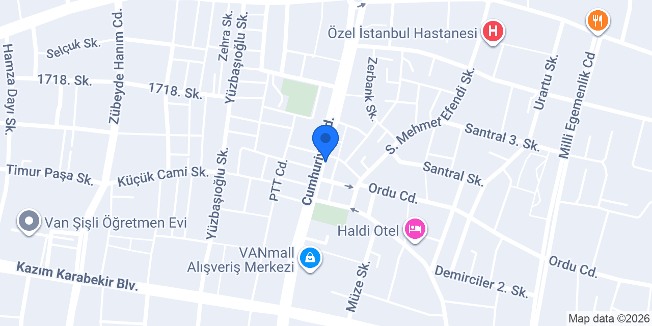 cihan'lı Rent a Car VAN konumu