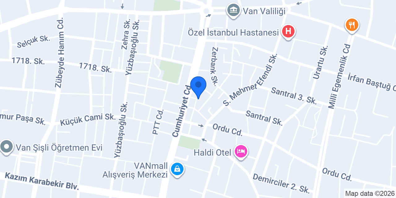 Sütçü Kenan Kahvaltı Salonu Van konumu