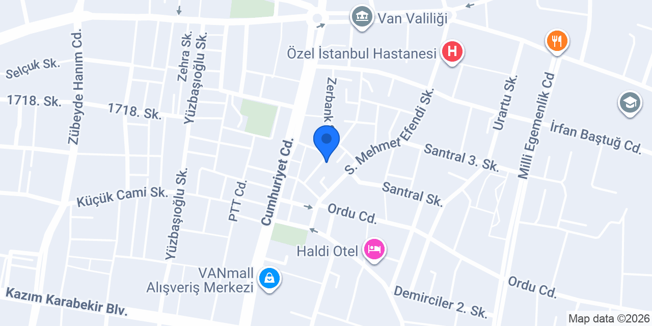 Van Mevlana Semazen Kebap 2 konumu