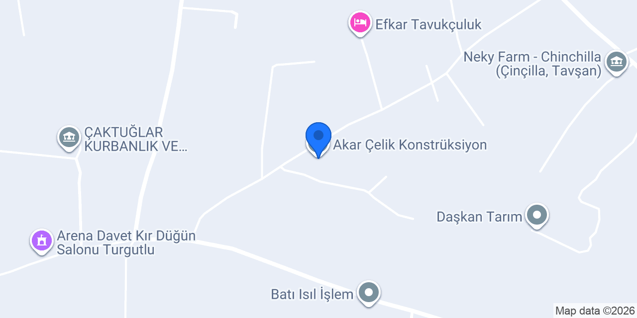 Akar Çelik Konstrüksiyon konumu