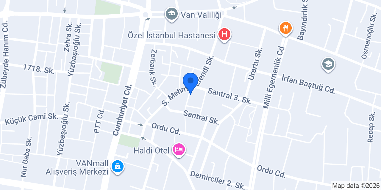 Şahin Elektrik & Bobinaj Van konumu