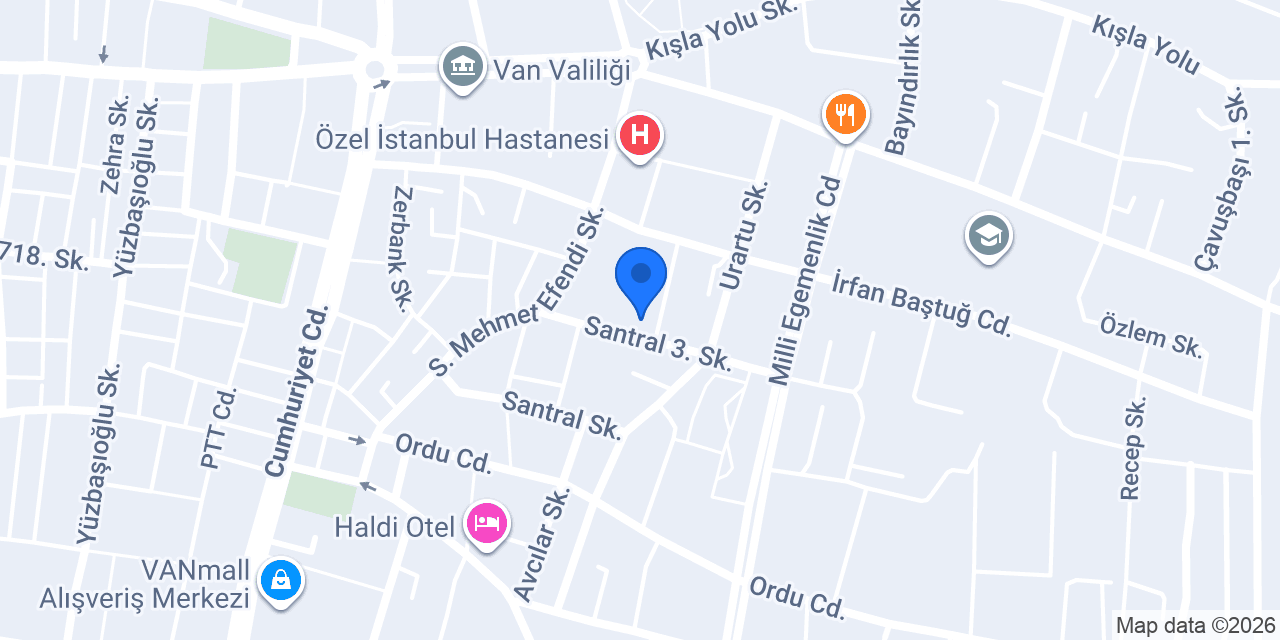 VAN ÇÖZÜM PSİKOLOJİK DANIŞMANLIK MERKEZİ konumu