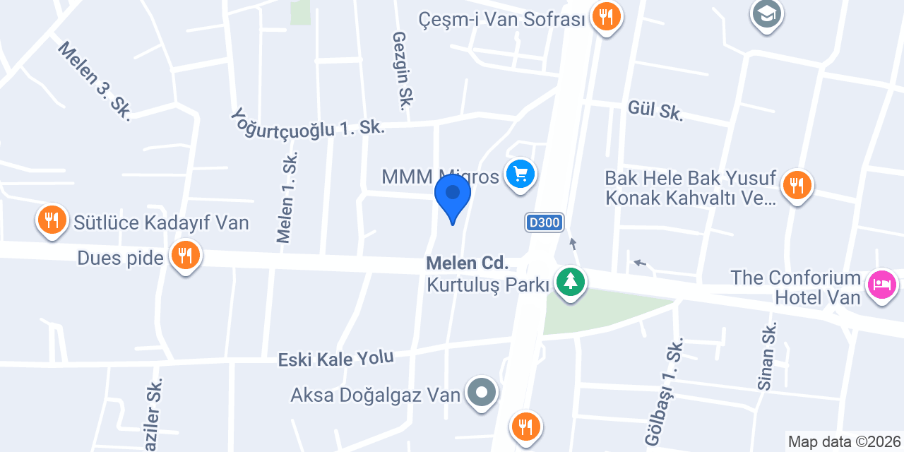 Vangölü Turizm Genel Müdürlük konumu