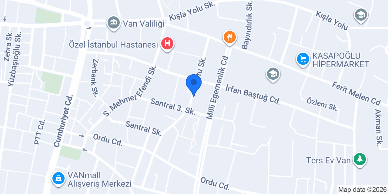 TUĞRUL OPTİK VAN konumu
