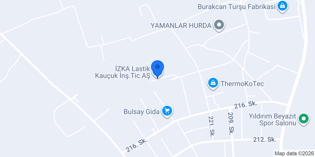 İZKA Lastik Kauçuk İnş.Tic.AŞ. konumu