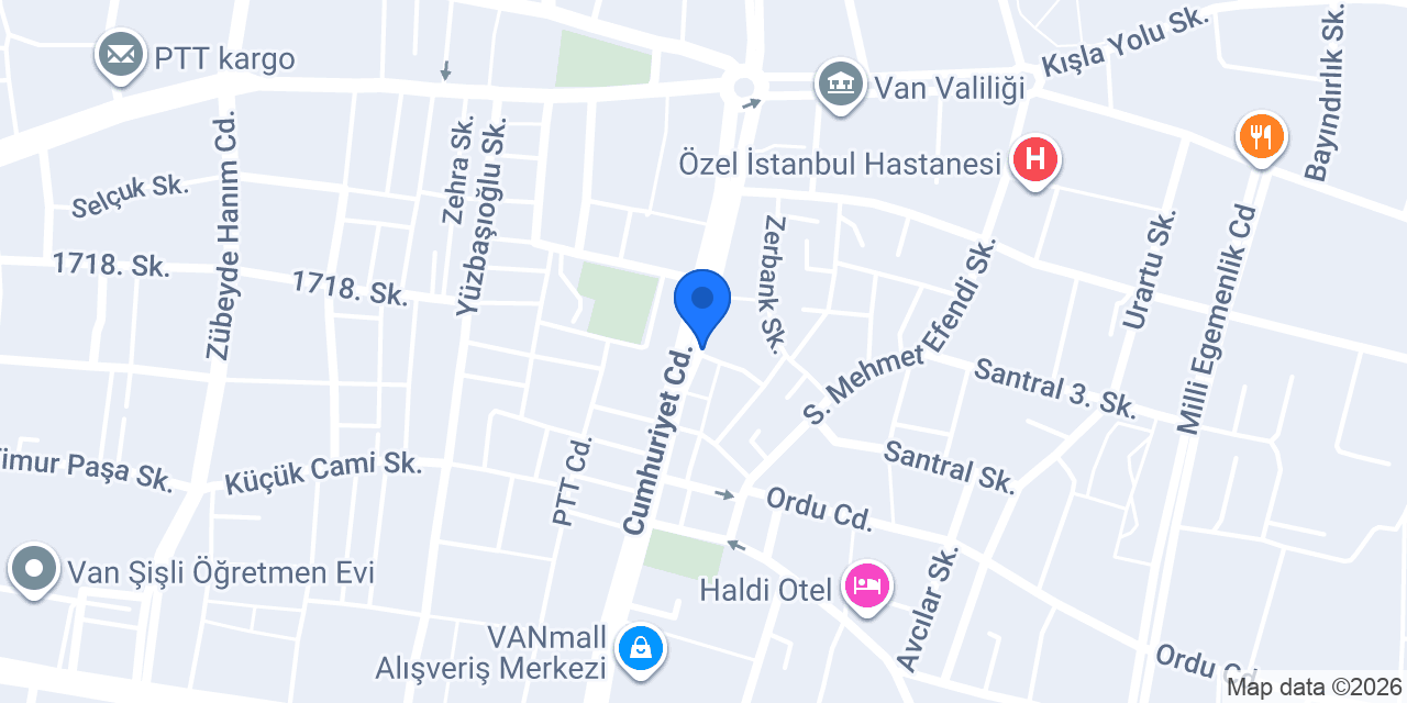Van Tulipa masaj salonu konumu