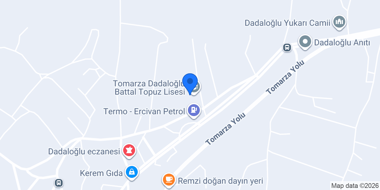 Tomarza Dadaloğlu Battal Topuz Lisesi konumu