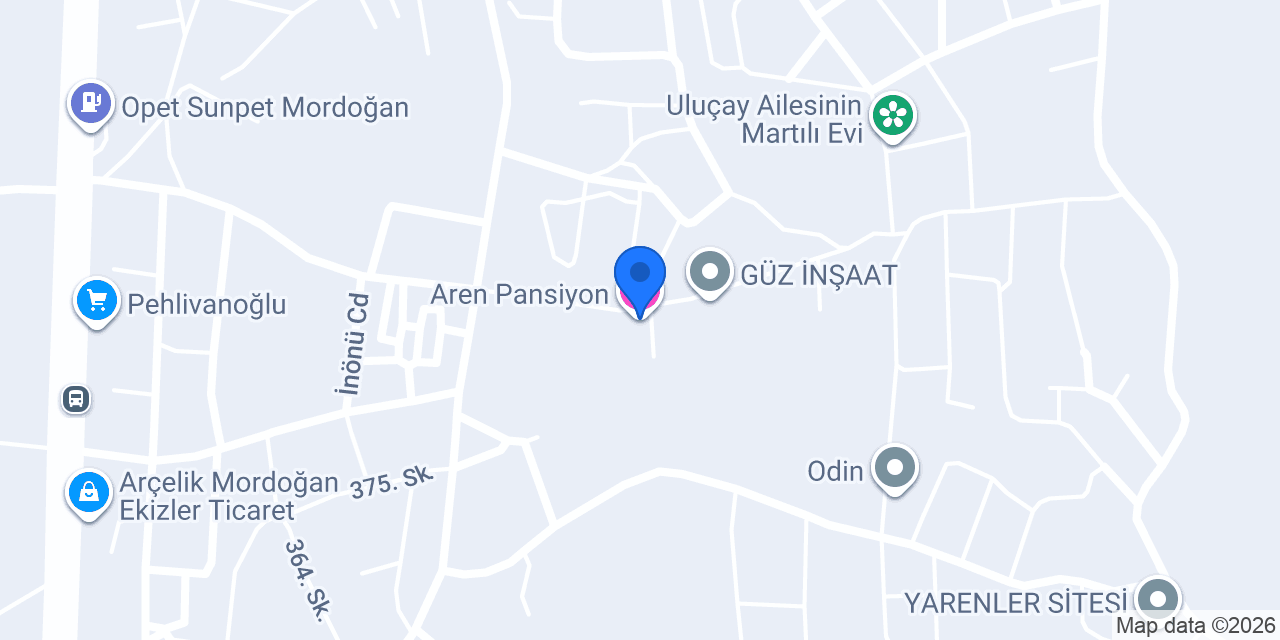 Aren Pansiyon konumu
