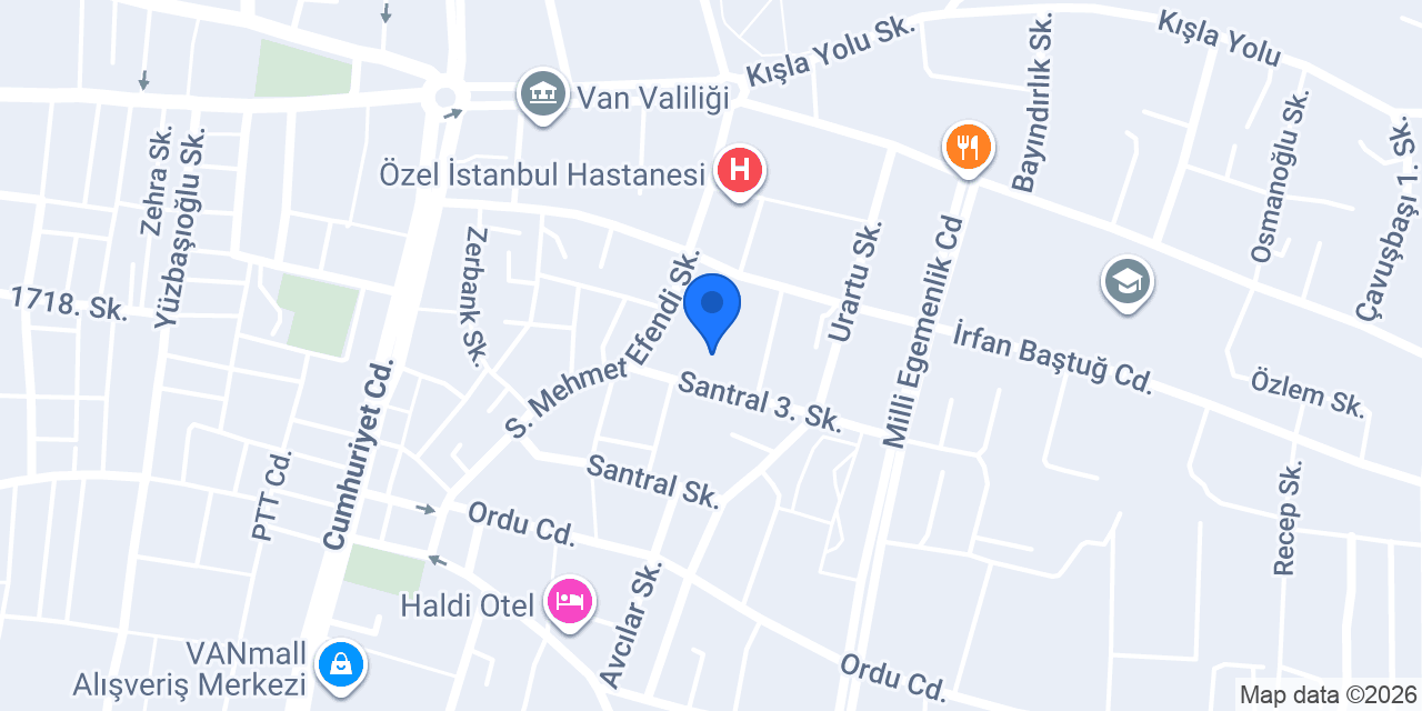 Kuryenet Van acentesi konumu
