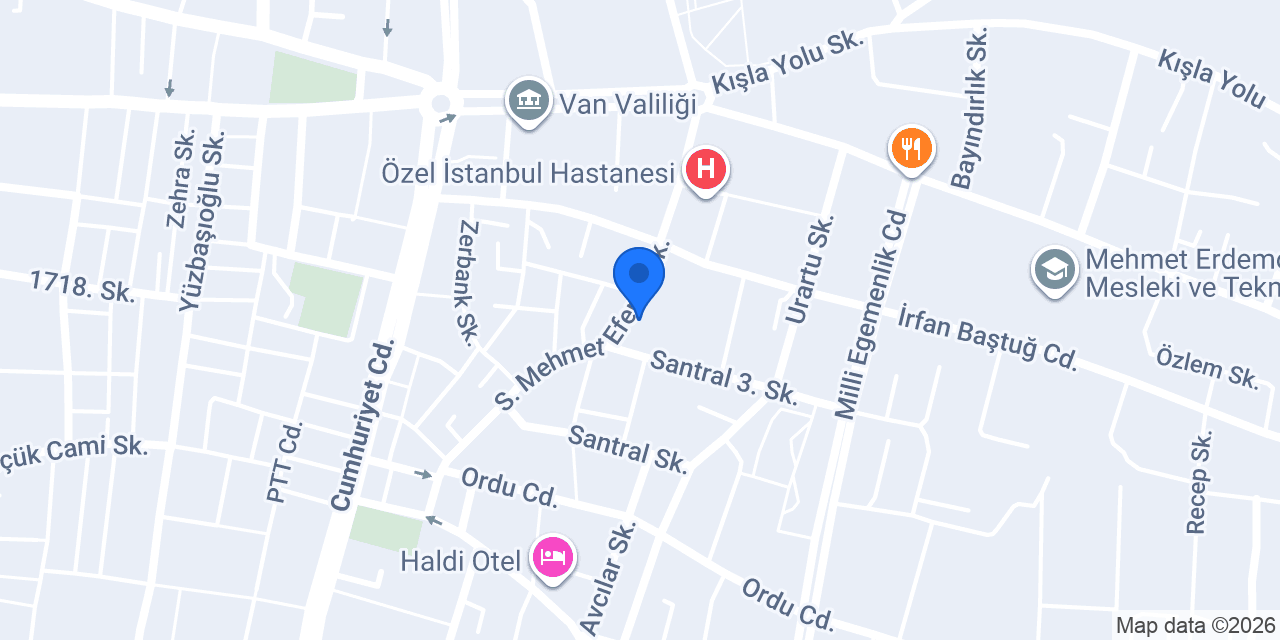 Van Efe Elektrik konumu