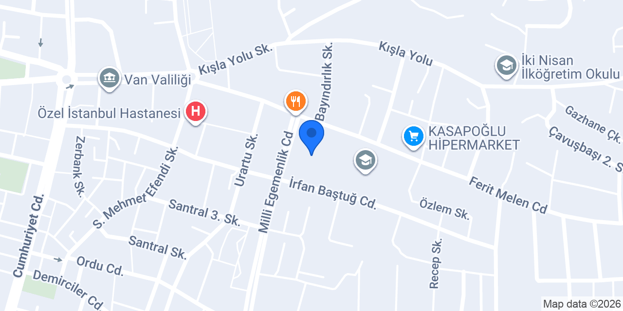 VAN İL HALK KÜTÜPHANESİ konumu