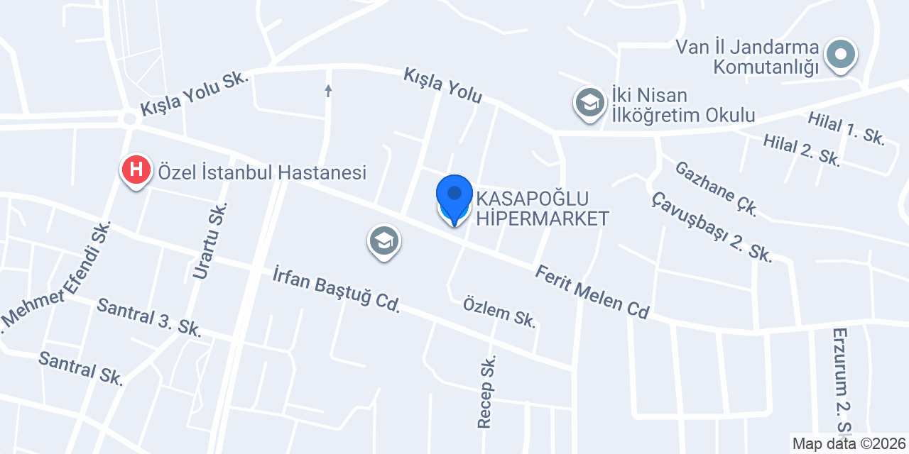 KASAPOĞLU HİPERMARKET konumu