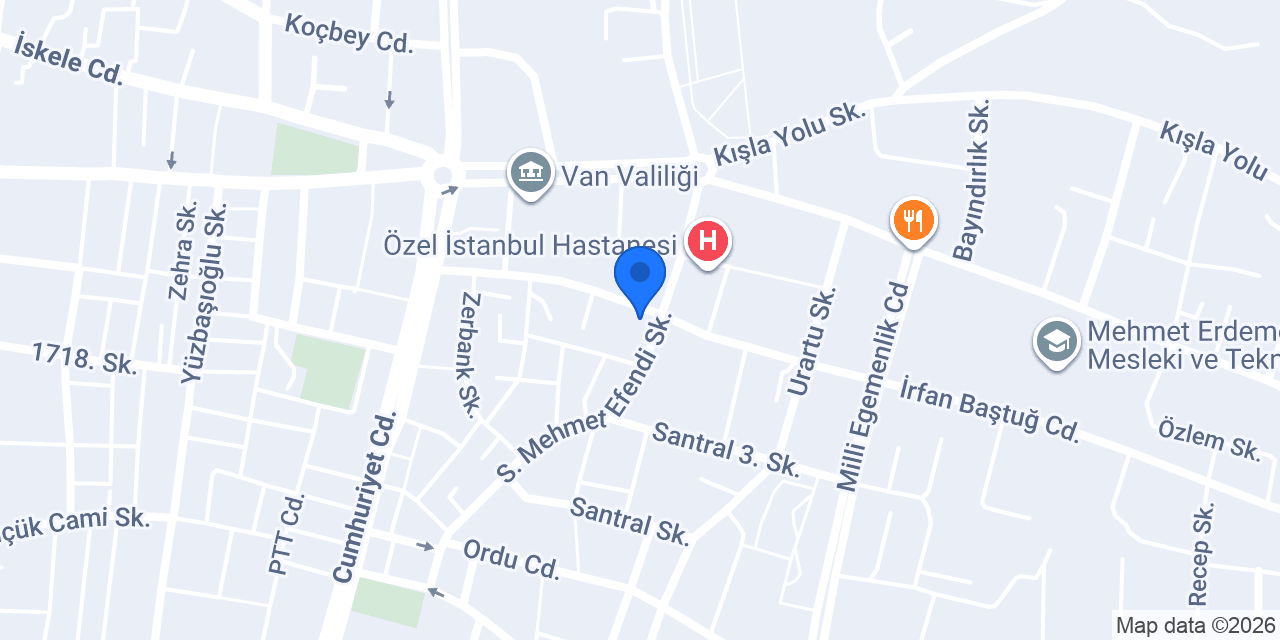 Odyovan Van işitme Merkezi konumu