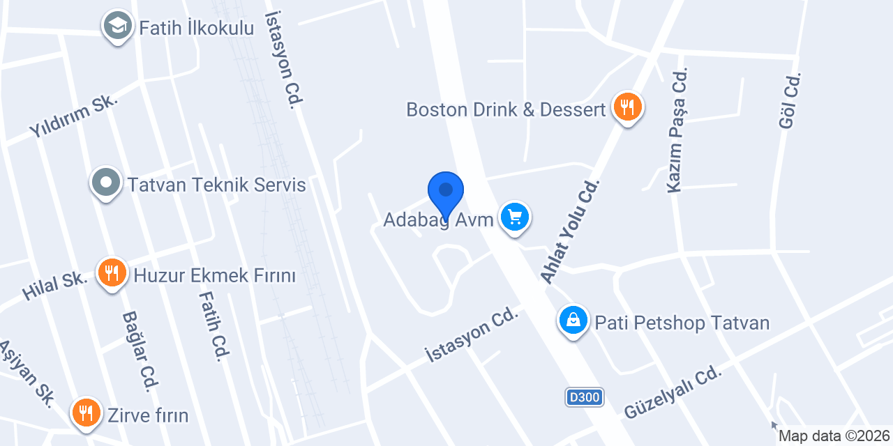 Tatvan Dörtyol Taksi konumu