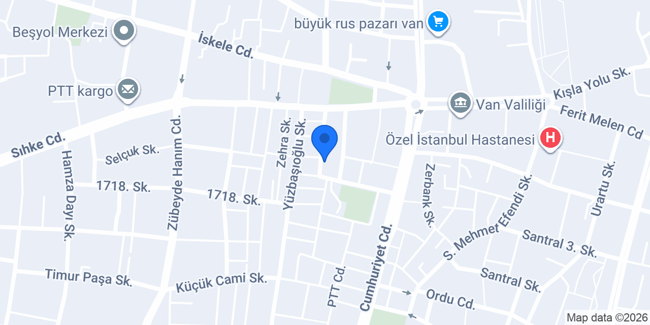 Aksan Endüstriyel Mutfak Malzemeleri Van konumu