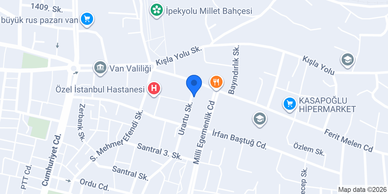 Van Tuna Koltuk Yıkama konumu
