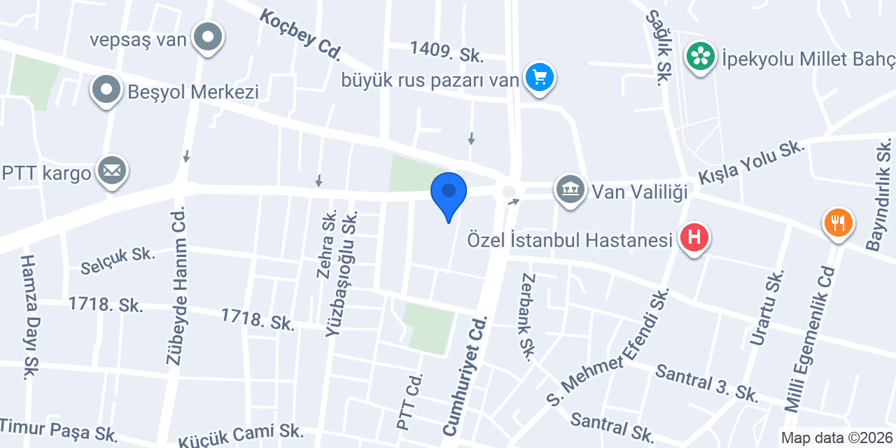 Van Boyacı Ustası konumu