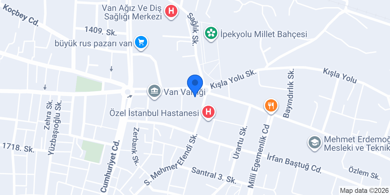 Diş Hekimi Hayrettin Oruç konumu