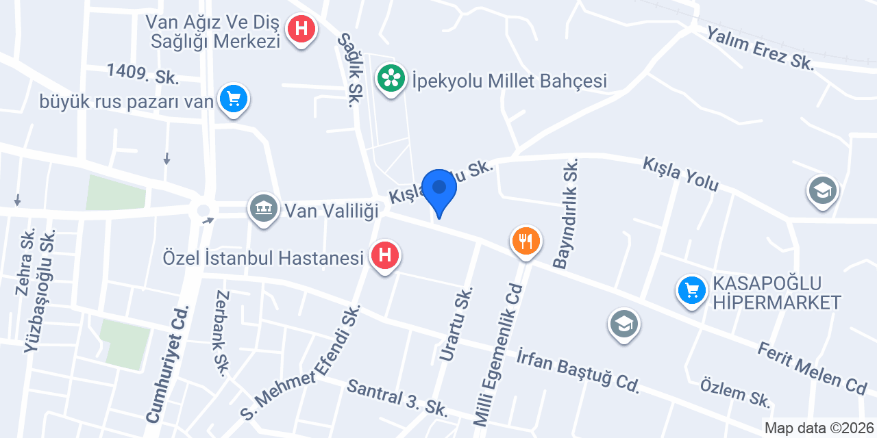 Van Myk Ustalık Belgesi konumu