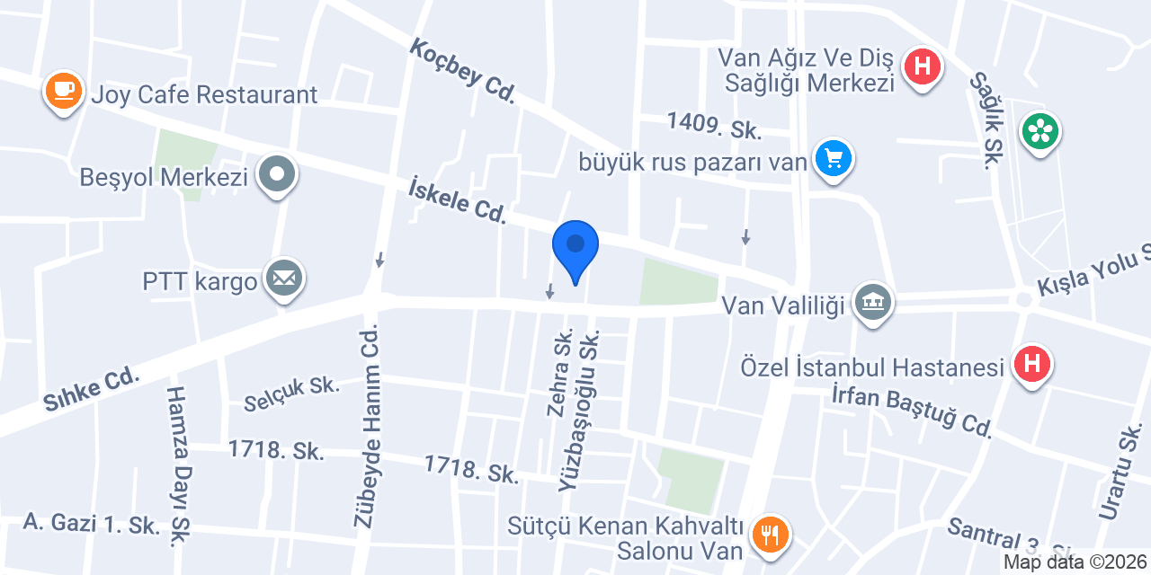 Van Diyetisyen Büşra Şen konumu