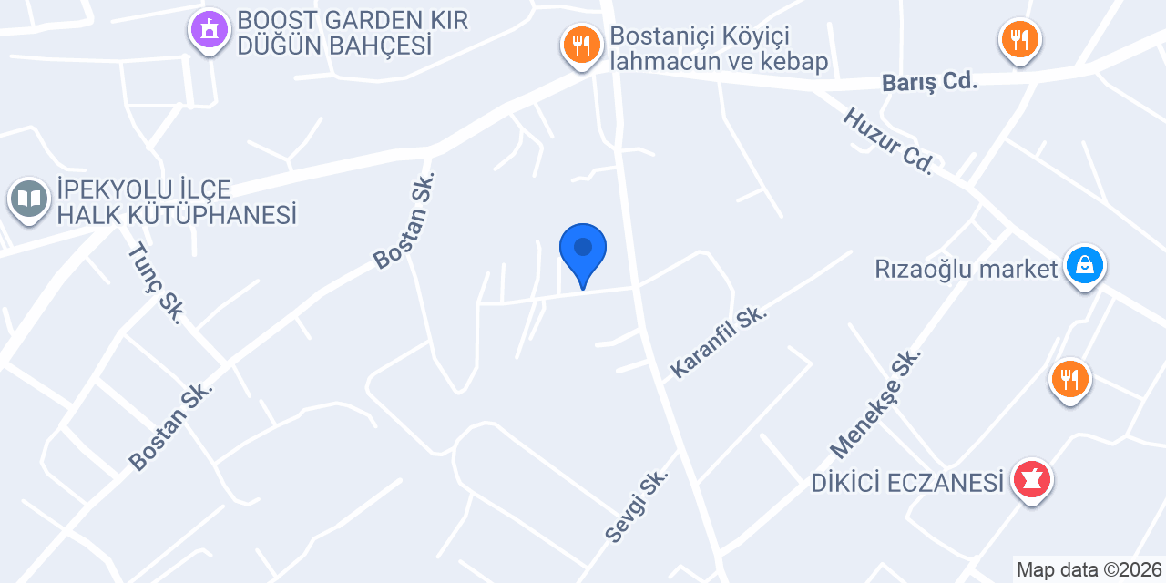 Mesa Ahşap Dekorasyon konumu