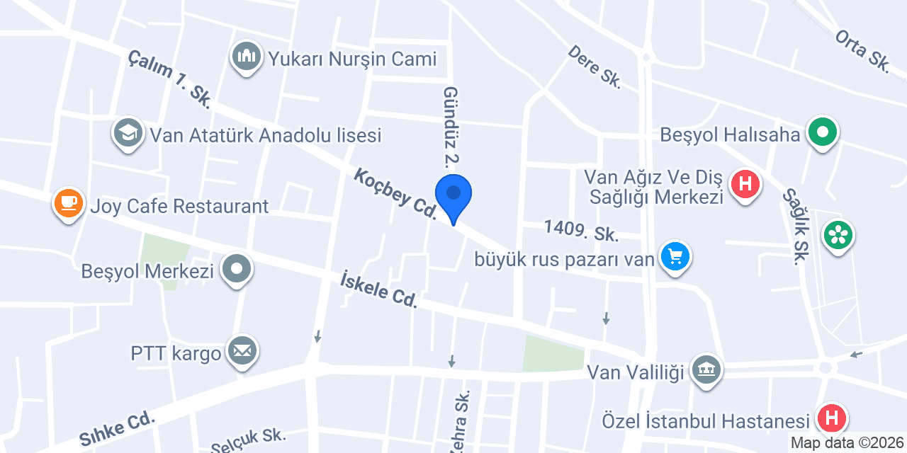 Van çiçek evi flowers konumu