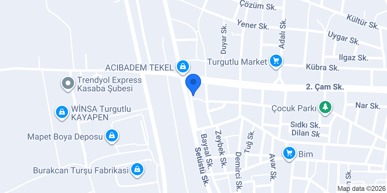 Turgutlu Karton bardak konumu