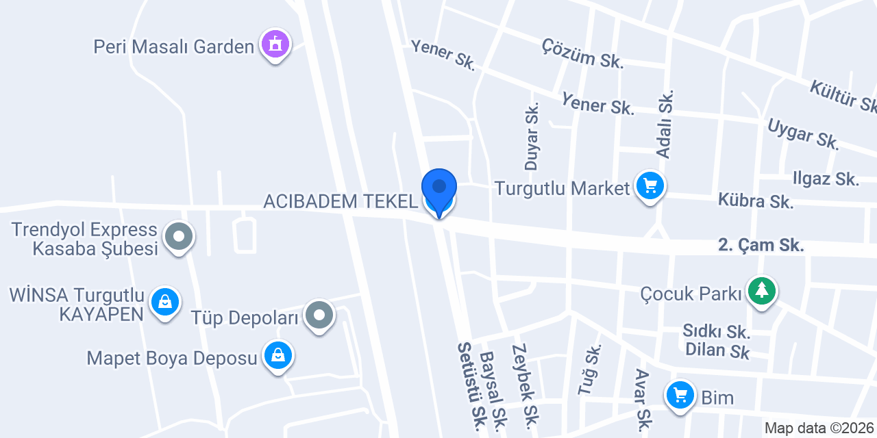 ACIBADEM TEKEL konumu