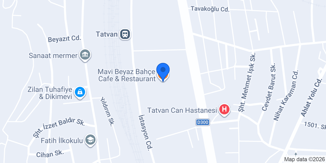 Mavi Beyaz Bahçe Cafe & Restaurant konumu