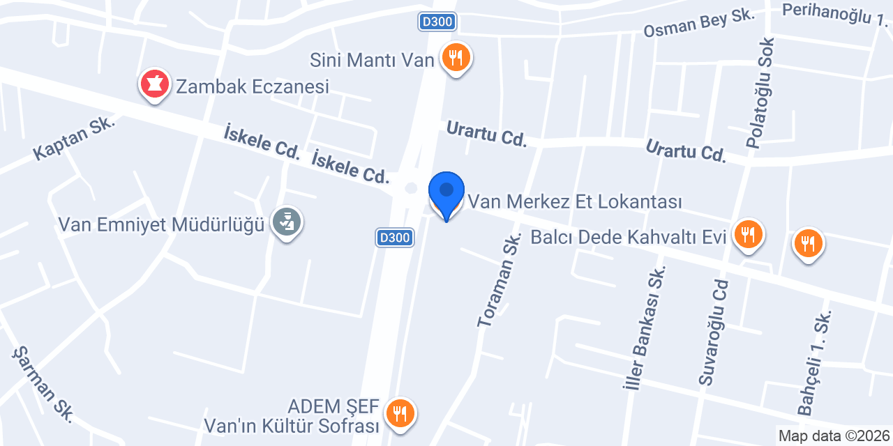Van Merkez Taksi konumu