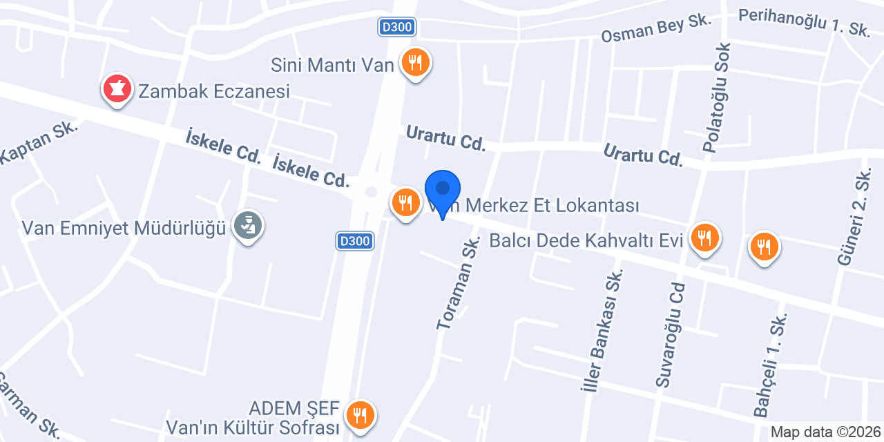İşbir Yatak Van konumu