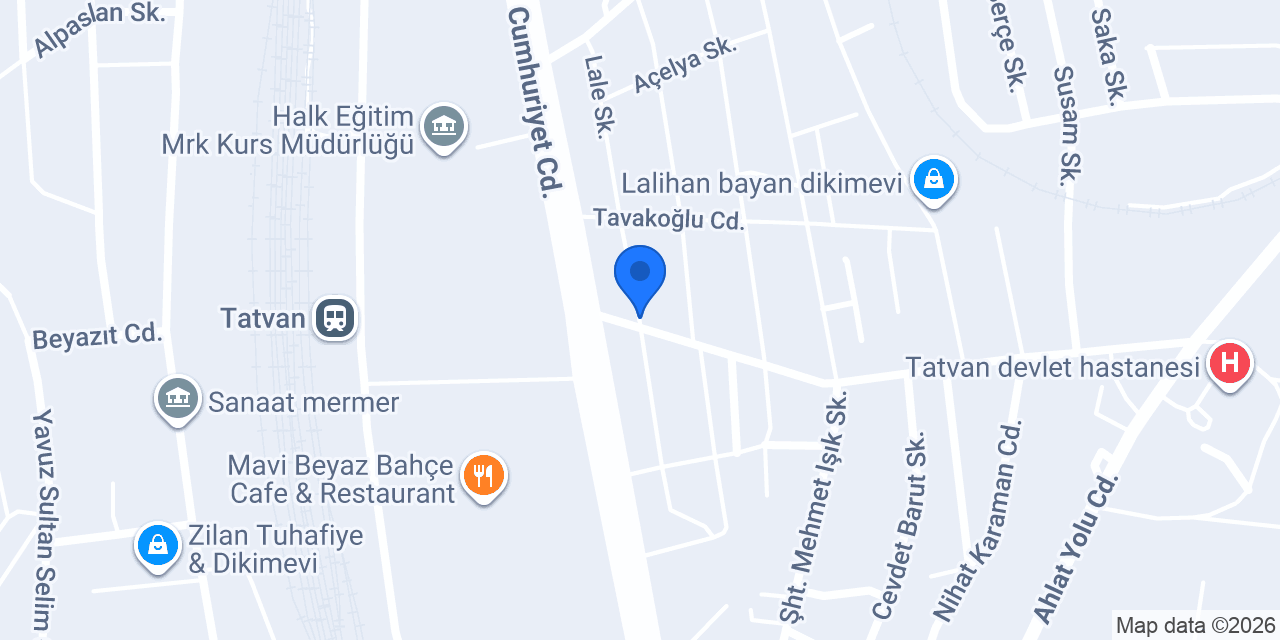 Dönerium Tatvan - Tatvan Döner konumu