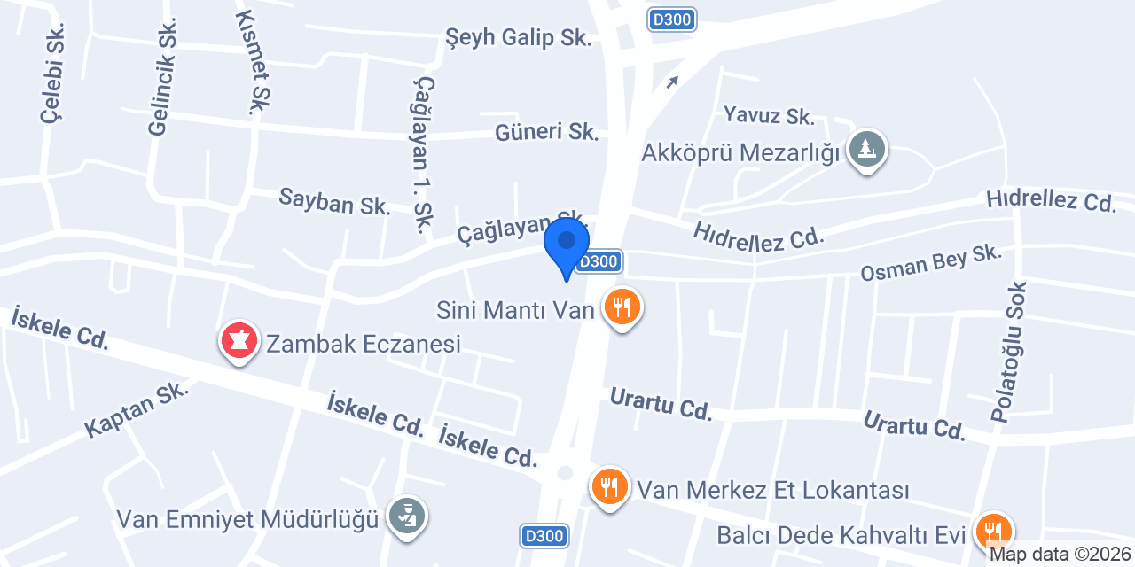 Astotal Tarım Van Şubesi konumu