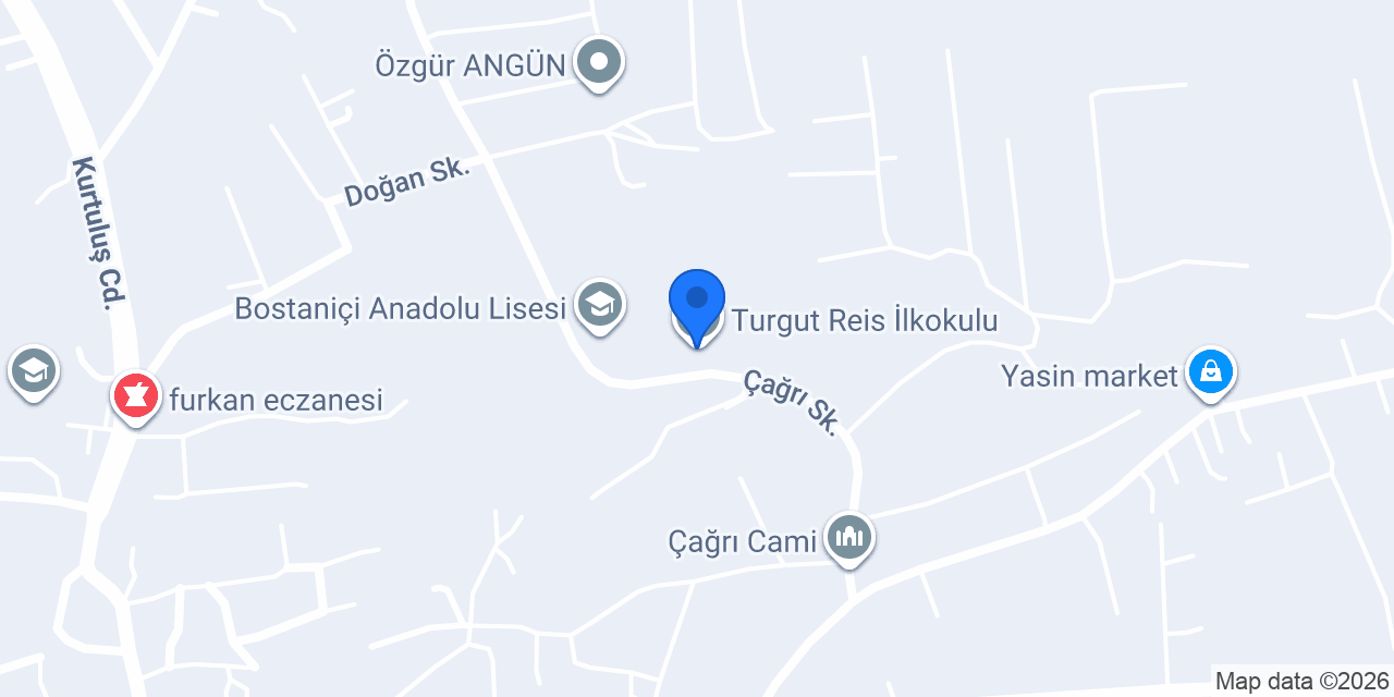 Turgut Reis İlkokulu konumu