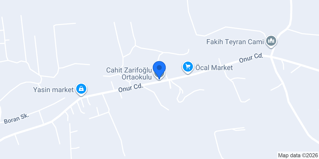 Cahit Zarifoğlu Ortaokulu konumu