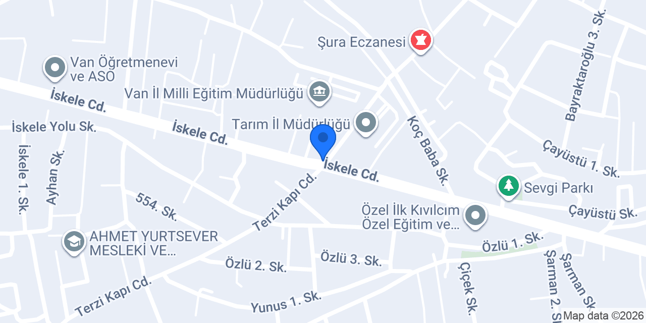 VAN ÇALI TAKSİ konumu