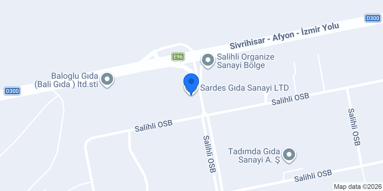 Sardes Gıda Sanayi LTD. konumu