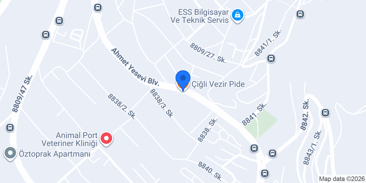 Çiğli Vezir Pide konumu